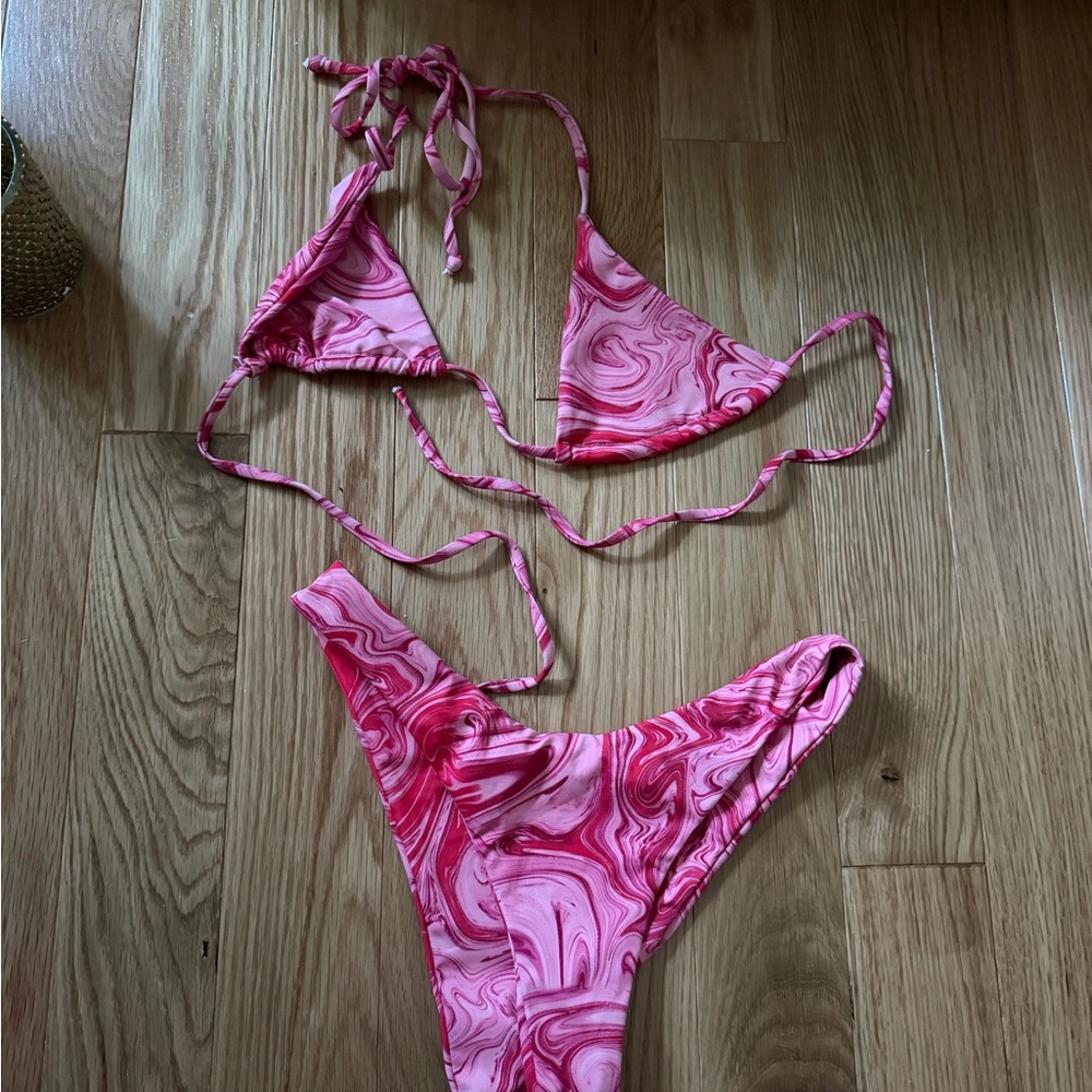 Pink Swirl Bikini Set
